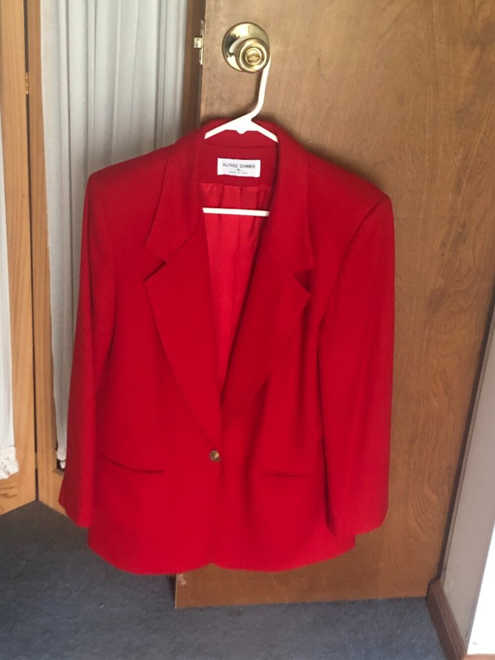 Alfred Dunner Women's Size 10 Red Blazer Like New